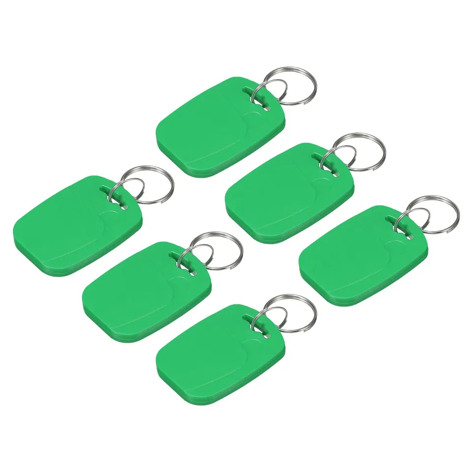 sourcing map Electronics porte-clés RFID M1 13,56 MHz vert x6