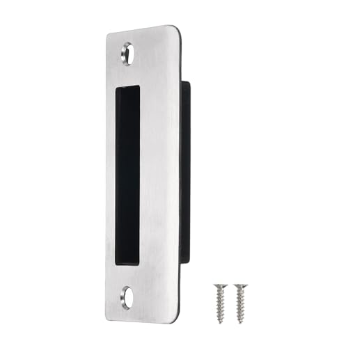 Sourcingmap Home & Garden plaque gâche 90x40 mm inox argent