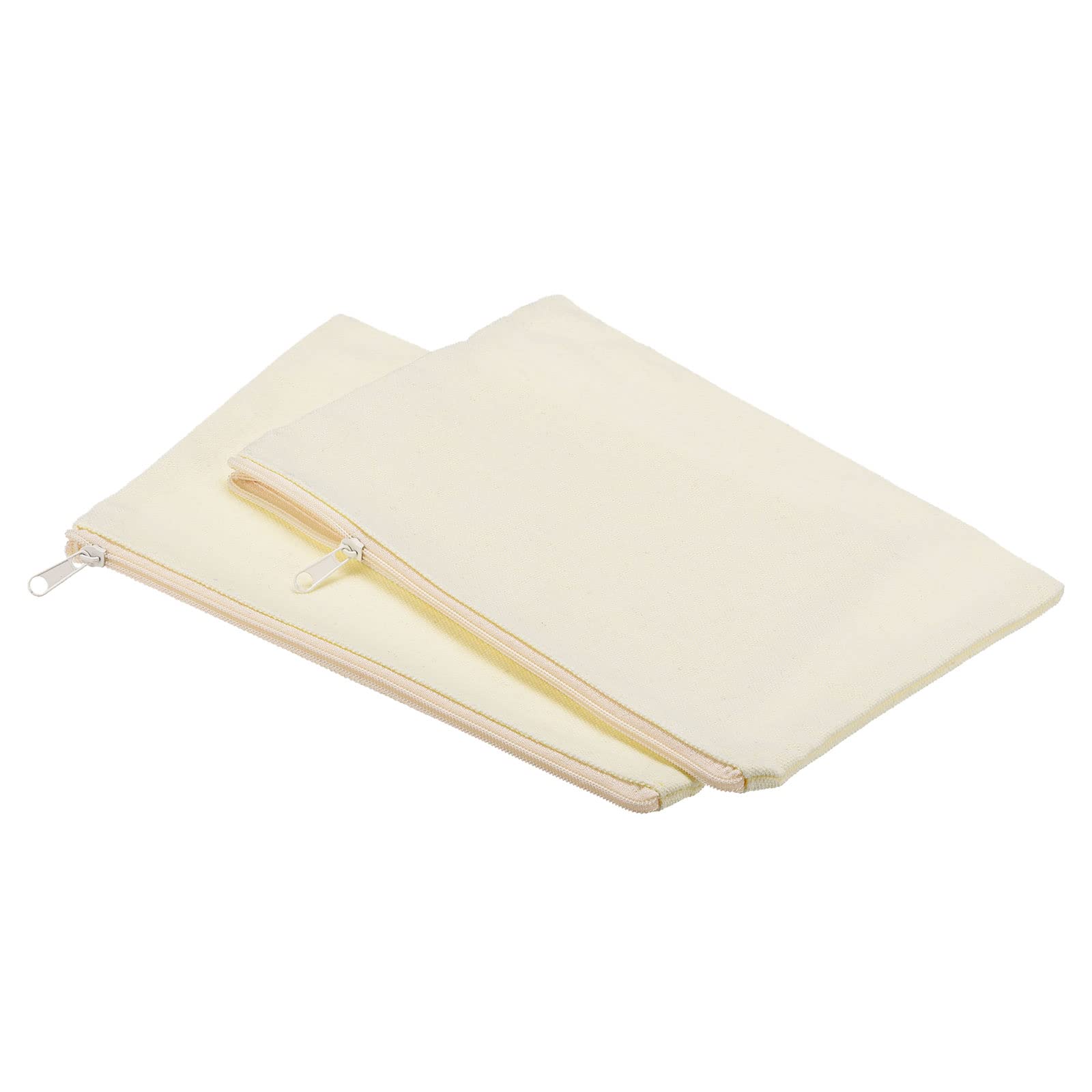 sourcing map Pochette Toile 20x14cm Beige Lot de 4