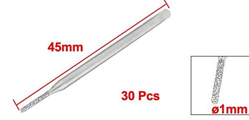 Sourcingmap Pointes diamant cylindriques 1 mm lot 30 tige 2,3 mm