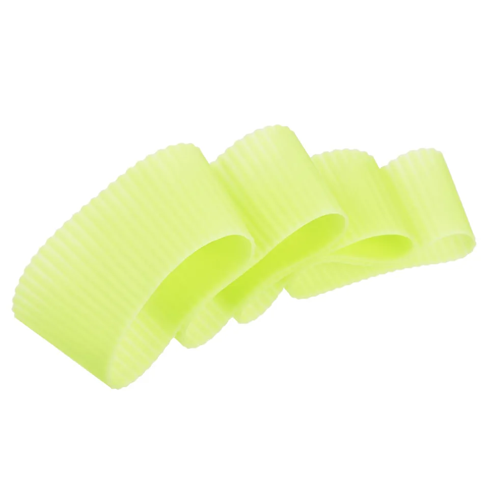 sourcingmap Manchon Tasse Silicone Jaune Lot 4 Antidérapant