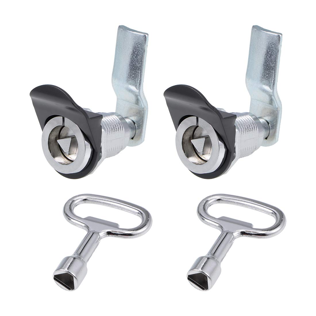 Sourcingmap Home Serrure Triangle Came Longue Argent 2 Pcs
