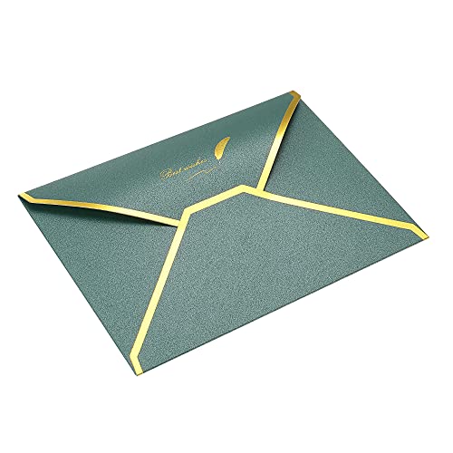 Sourcingmap Enveloppes B6 Vert 13x18cm Lot 20 Bord Doré