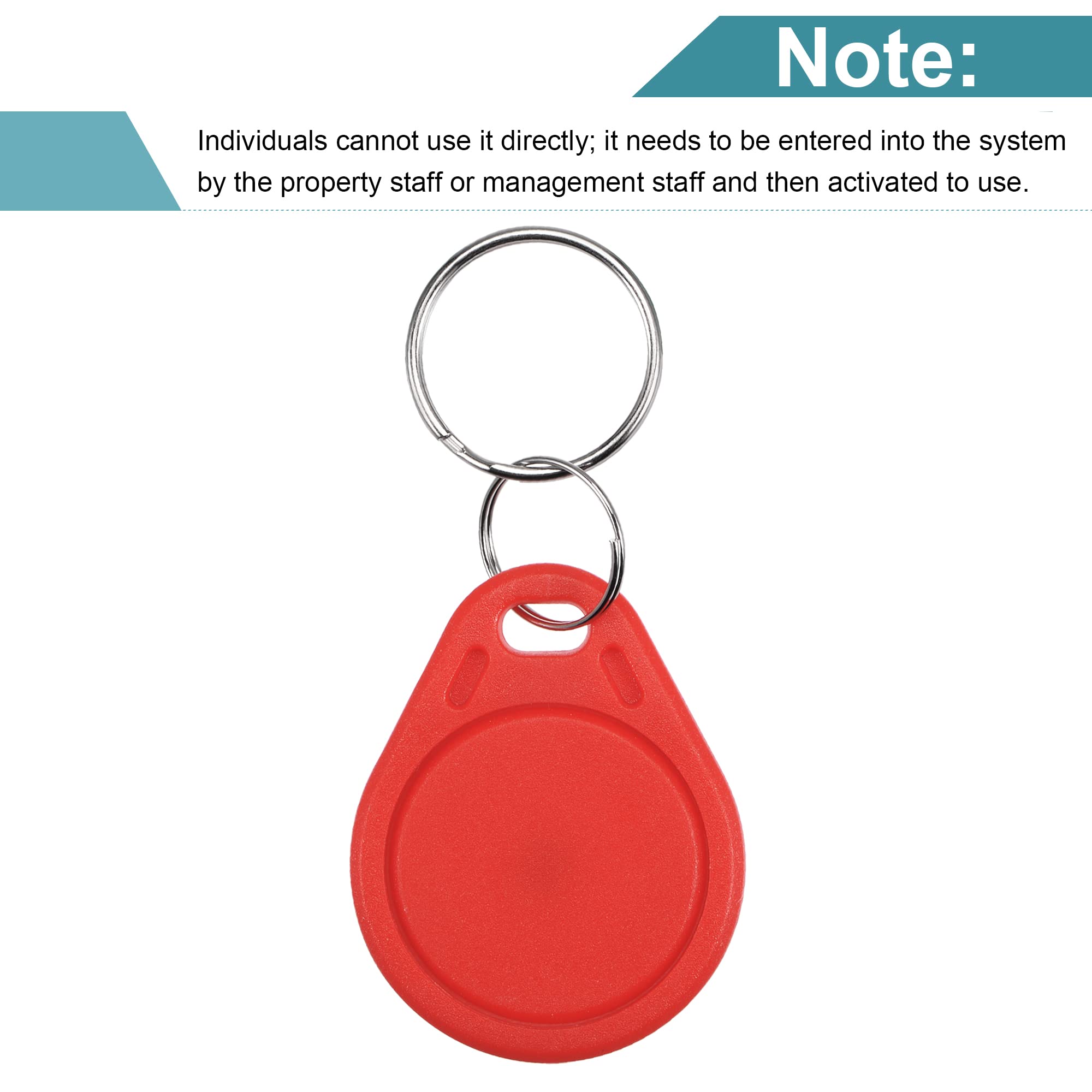 sourcing map Office porte-clés RFID 13,56MHz rouge lot 10 smart