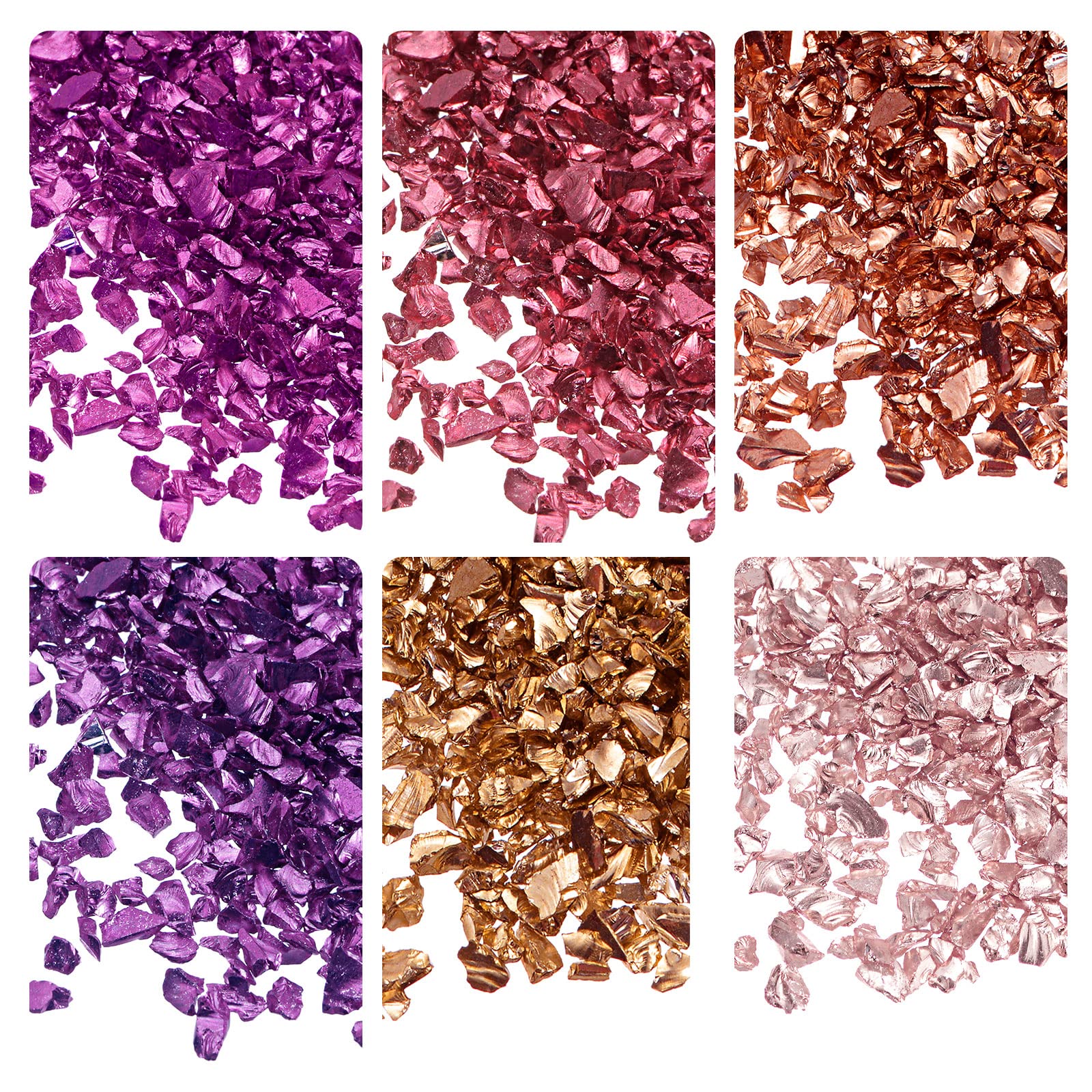 sourcing map Verre concassé déco kaki 1-4 mm 28 g