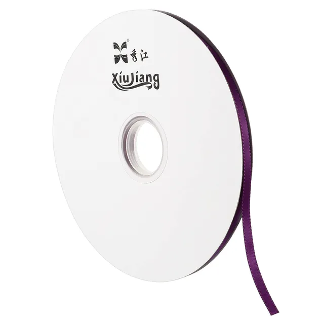 sourcing map Ruban Satin Violet Foncé 7mm x 91,4m Rouleau