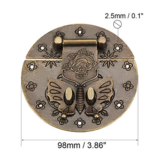 Sourcingmap Home & Garden Loquet Bronze 98mm Fermoir Coffre