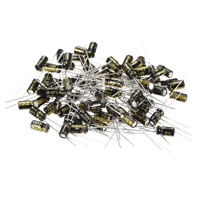 sourcing map 10uF 50V condensateur électrolytique 80 pièces 4x7mm
