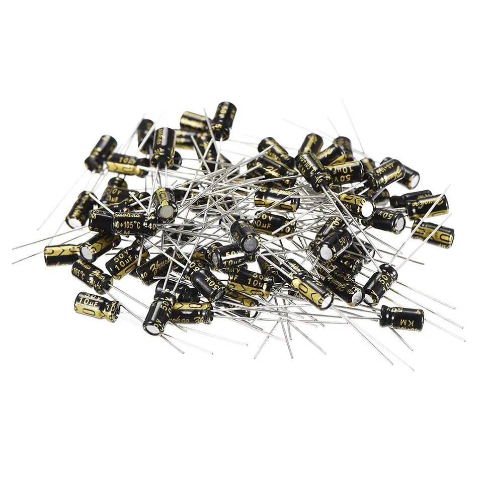 sourcing map 10uF 50V condensateur électrolytique 80 pièces 4x7mm