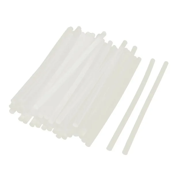sourcing map Bâtons colle thermofusible 7x190mm transparents 50 pcs