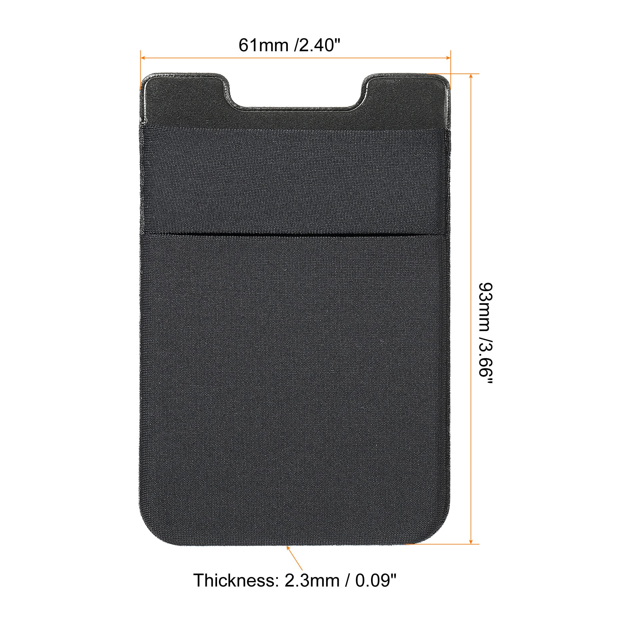 Sourcingmap Office porte-carte double noir x2 extensible