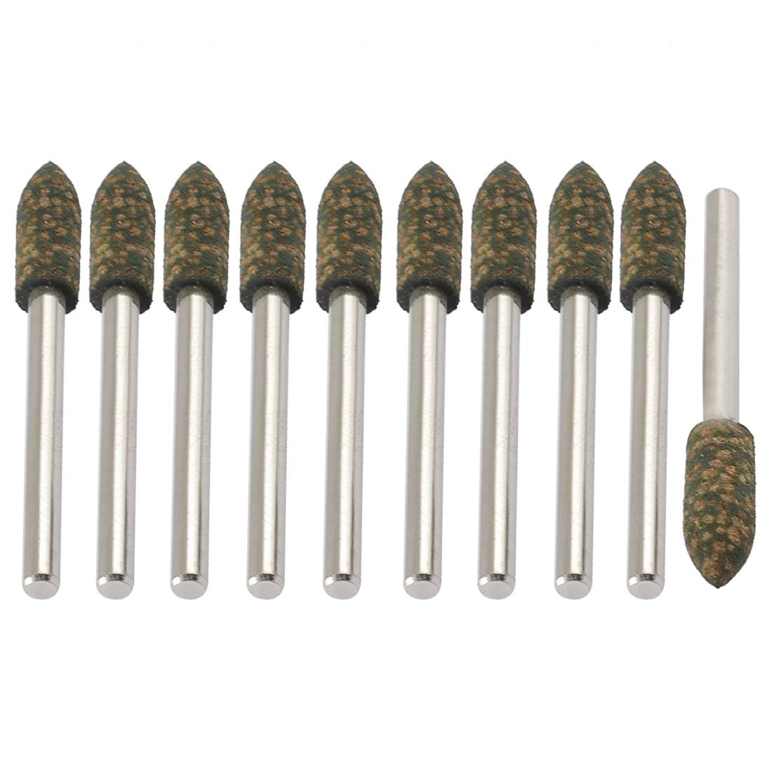 Sourcingmap Industrial pointe abrasive 5x15 mm verte x10