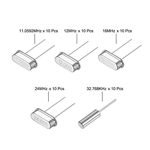 sourcing map HC-49S kit oscillateur quartz DIP 50 pièces