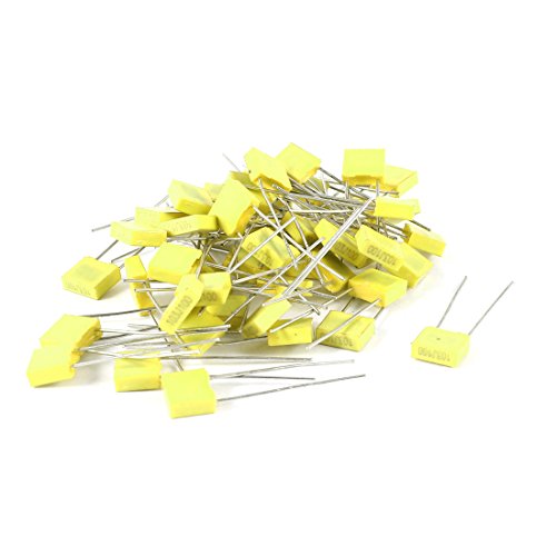 Sourcingmap 103J100 0.01uF 100V Condensateur film jaune 50 pcs