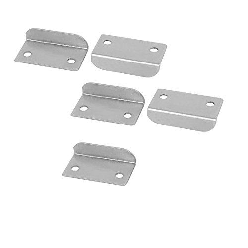 sourcing map Plaque verrouillage métal 39mm tiroir 5pcs argent