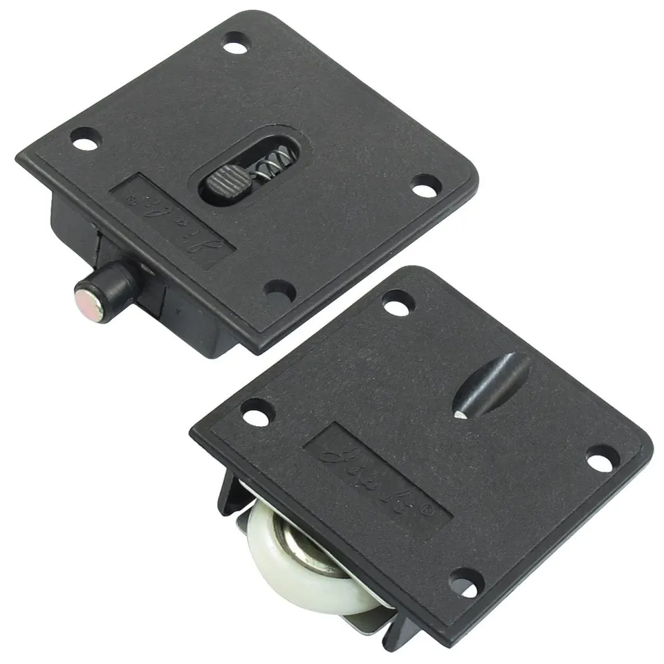 Sourcingmap Home & Garden roulette porte coulissante 25 mm noir