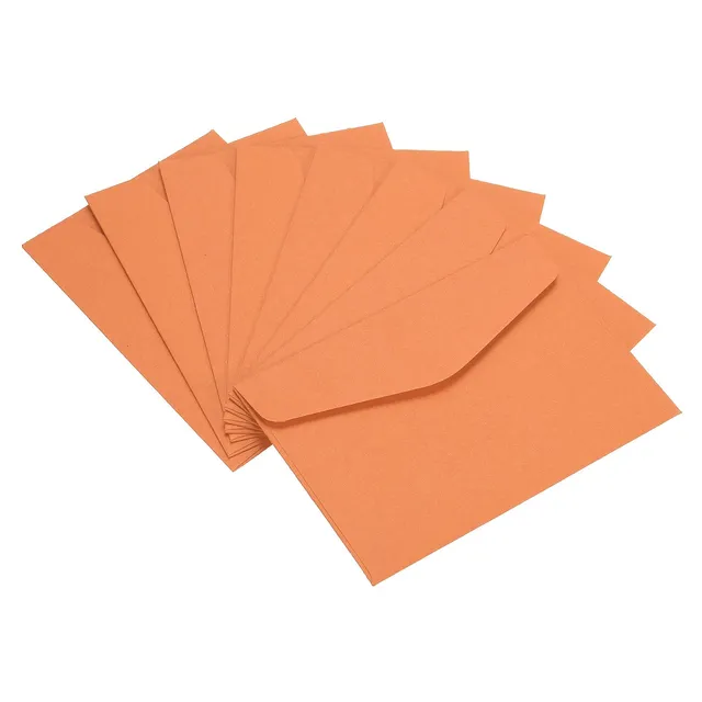 sourcing map Mini Enveloppes orange 60 pcs 8,2x11,5cm
