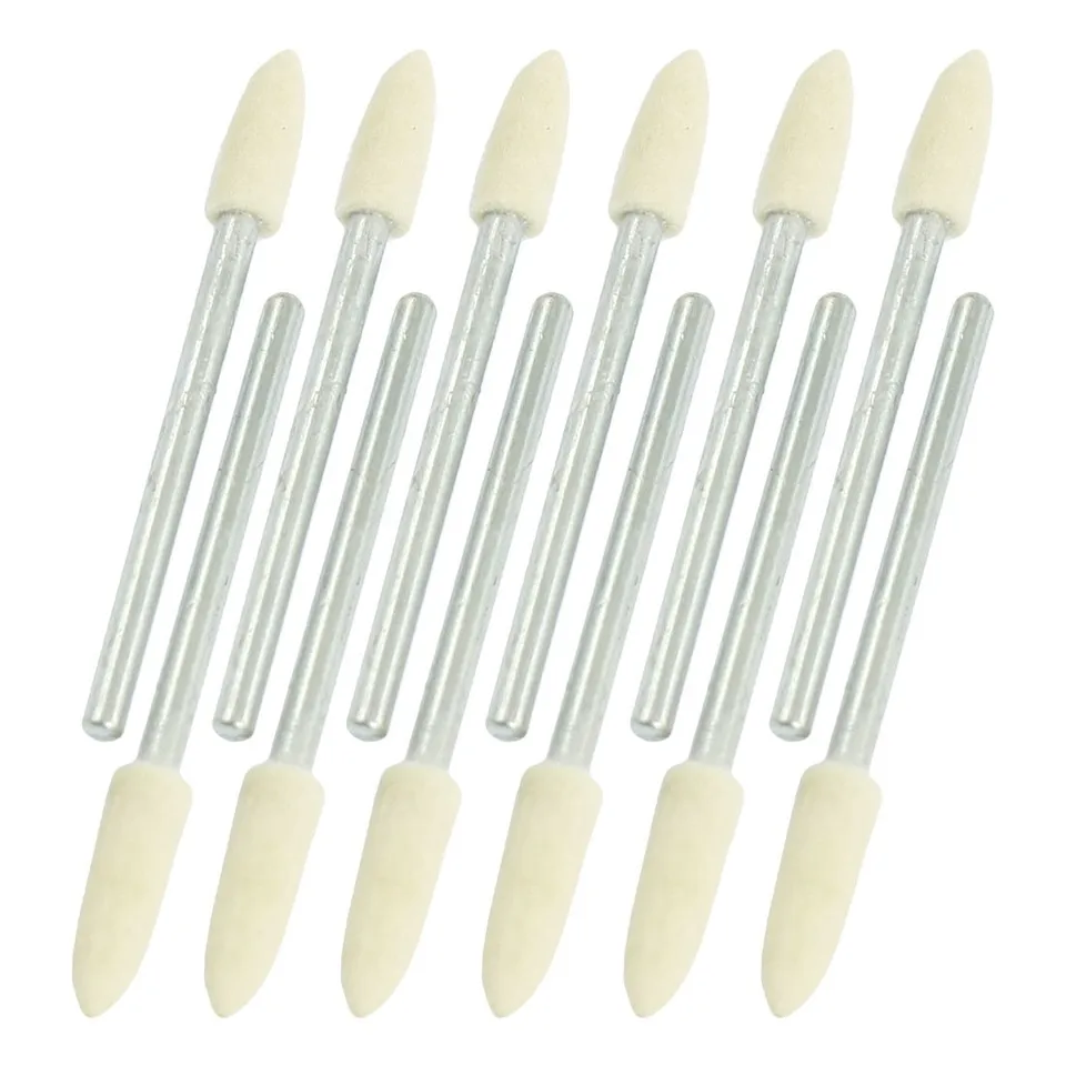 Sourcingmap Feutre Monté 4mm Outil Polissage Tige 3mm Lot 12