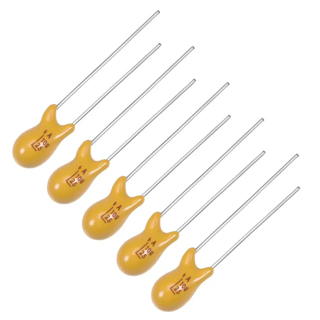 SourcingMAP Industrial condensateur tantale 10uF 25V 5 pièces