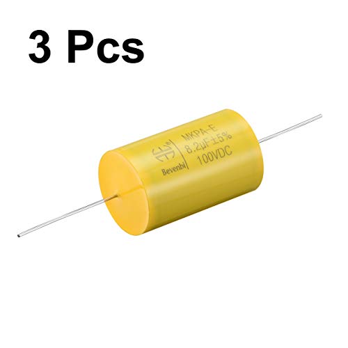 sourcing map 8.2uF 100V condensateur film polypropylène lot 3
