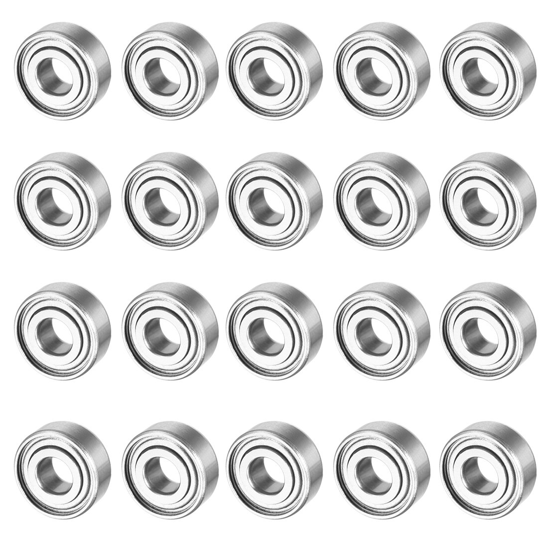 Sourcing Map roulement MR52ZZ 2x5x2,5mm 20 pcs acier
