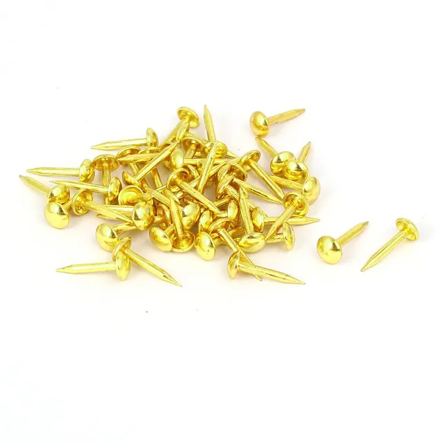 sourcing map clous tapissier doré 5x12mm lot 50
