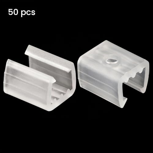 sourcing map Industrial clips néon LED 8 mm transparent lot 50