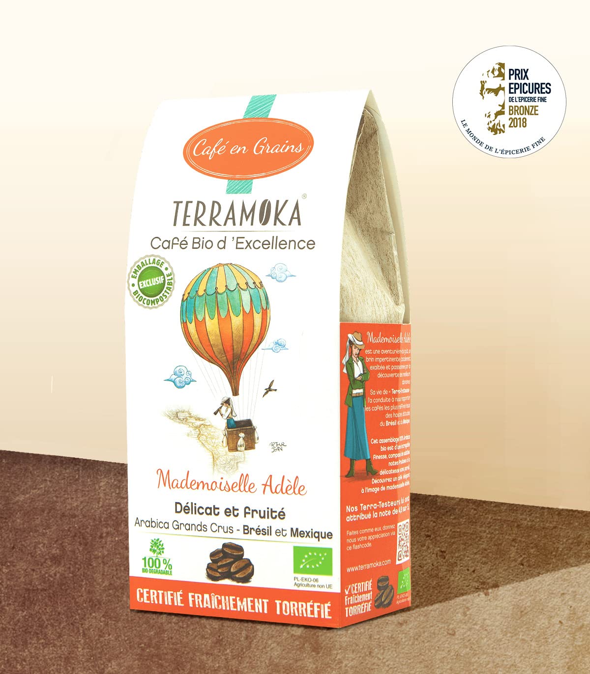 Terramoka Le jeune Arthur café en grains bio 1,4 kg arabica