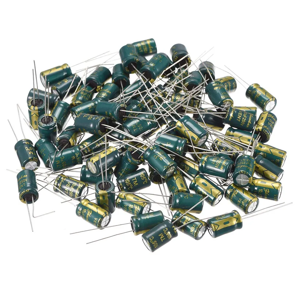 Sourcingmap 10uF 250V condensateur électrolytique 8x12mm lot 80