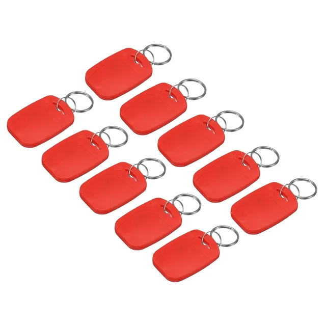 sourcing map porte-clés RFID double fréquence rouge lot 12