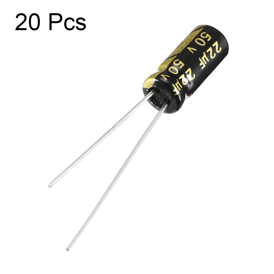 sourcing map 22uF 50V condensateur électrolytique 20pcs 5x11mm