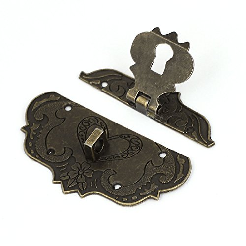 sourcingmap Home & Garden moraillon 77x55mm loquet bronze