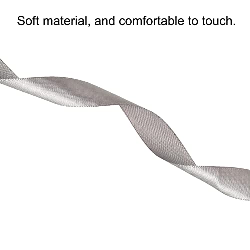 sourcing map Home & Garden Ruban Satin Argenté 20mm x 91,4m