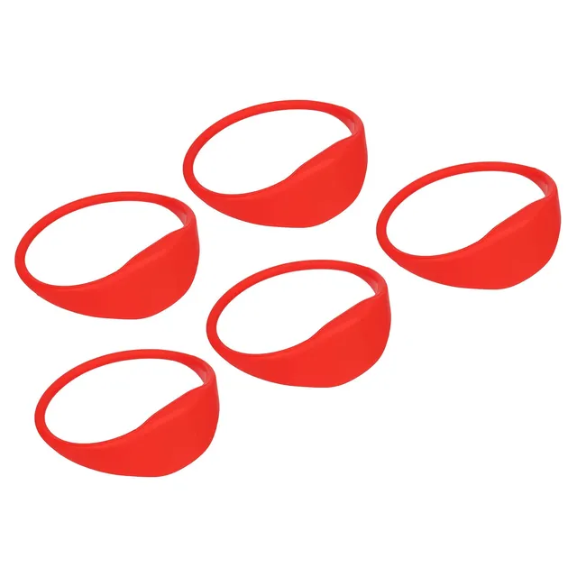 Sourcing Map bracelet RFID silicone rouge lot 5 13,56 MHz