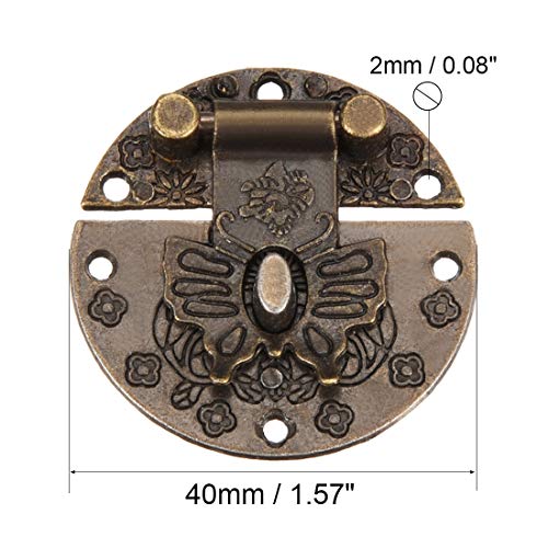 Sourcingmap Fermoir Boîte Bois 40mm Lot 5 Bronzé