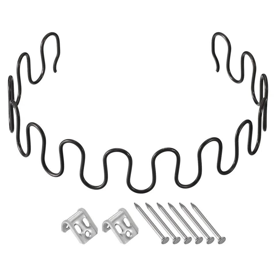 Sourcing Map ressort canapé acier 600 mm noir avec clips