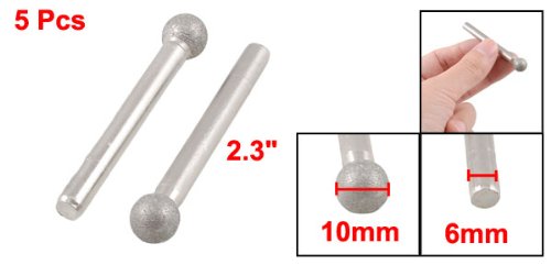 sourcingmap boule meule montée 10 mm tige 6 mm lot 5