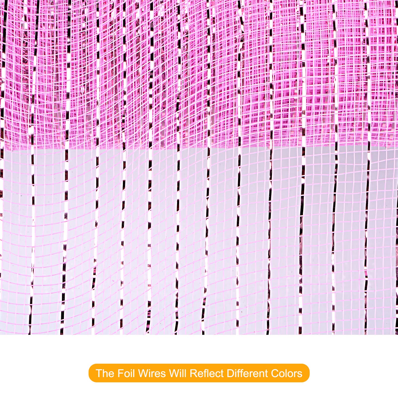 Sourcing Map Ruban maille jute rose 26cm 10 yards