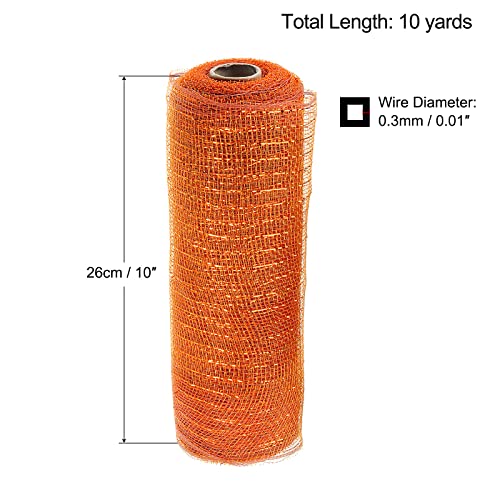 Sourcing Map Home & Garden ruban jute orange or 26 cm x 9 m