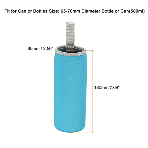 Sourcing Map Housse bouteille néoprène 500ml bleu lot 2 isotherme