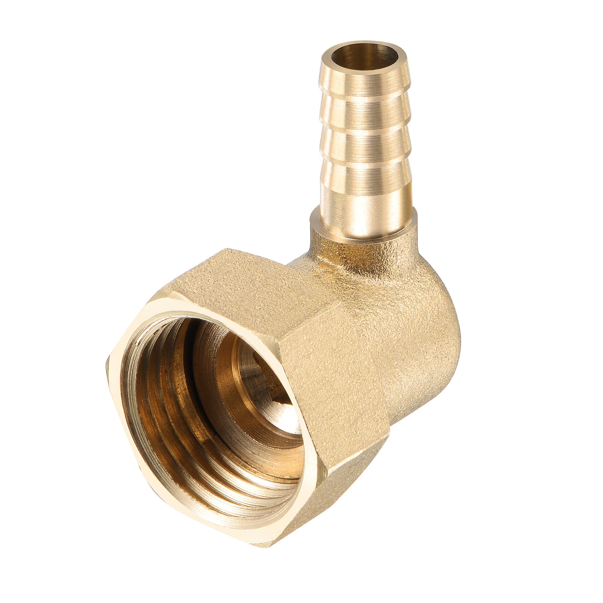 Sourcing Map Raccord Cannelé Laiton Coudé 8mm G1/2 Femelle