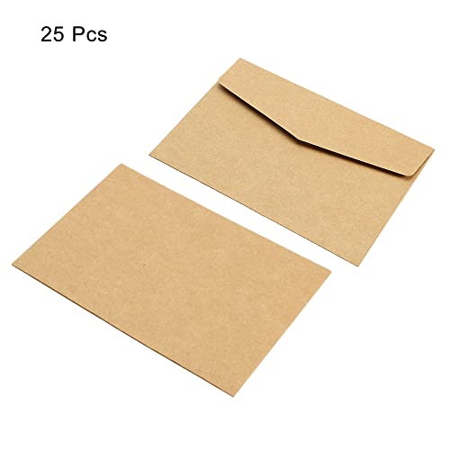 sourcing map Enveloppe carte jaune 11x16 cm lot de 25