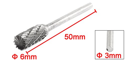 sourcingmap Fraise Rotative Carbure Cylindrique 6x15 mm