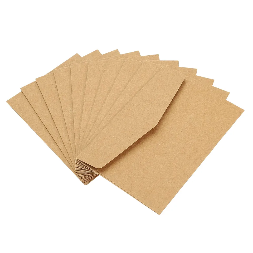 sourcing map Enveloppe carte jaune 11x16 cm lot de 25