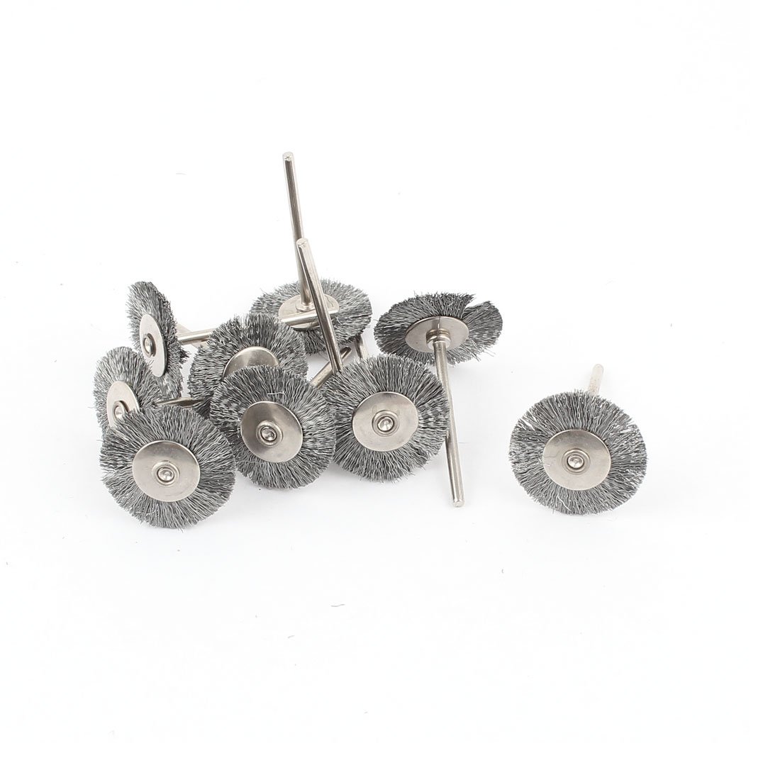 Sourcingmap Brosse métallique roue 25mm lot 11 tige 2,3mm