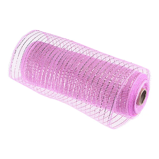 Sourcing Map Ruban maille jute rose 26cm 10 yards