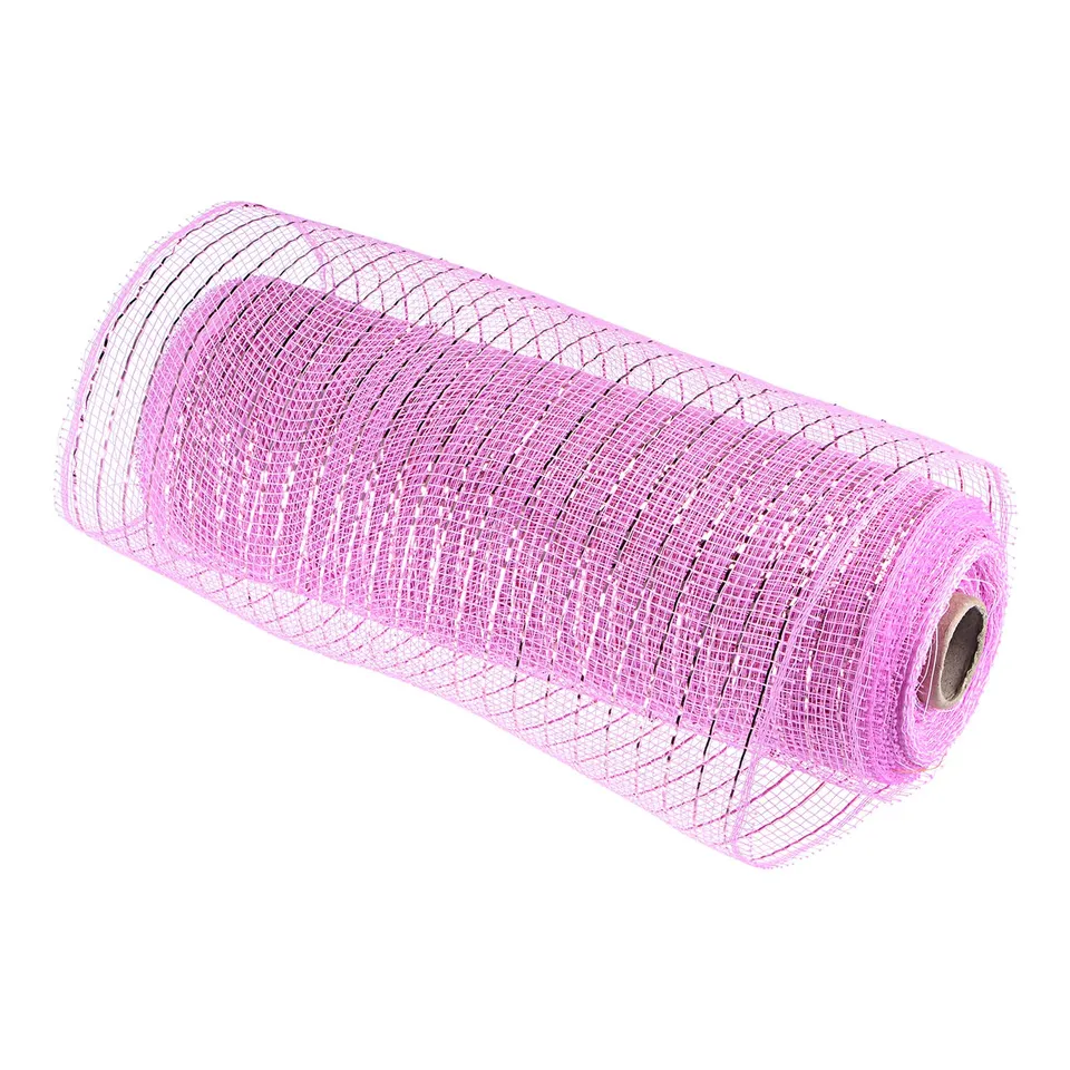 Sourcing Map Ruban maille jute rose 26cm 10 yards