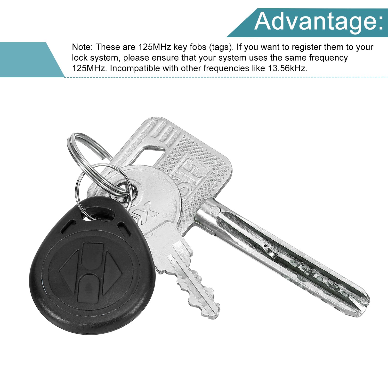 Sourcing Map Electronics Badge RFID 125KHz Noir x20 Lecture Seule