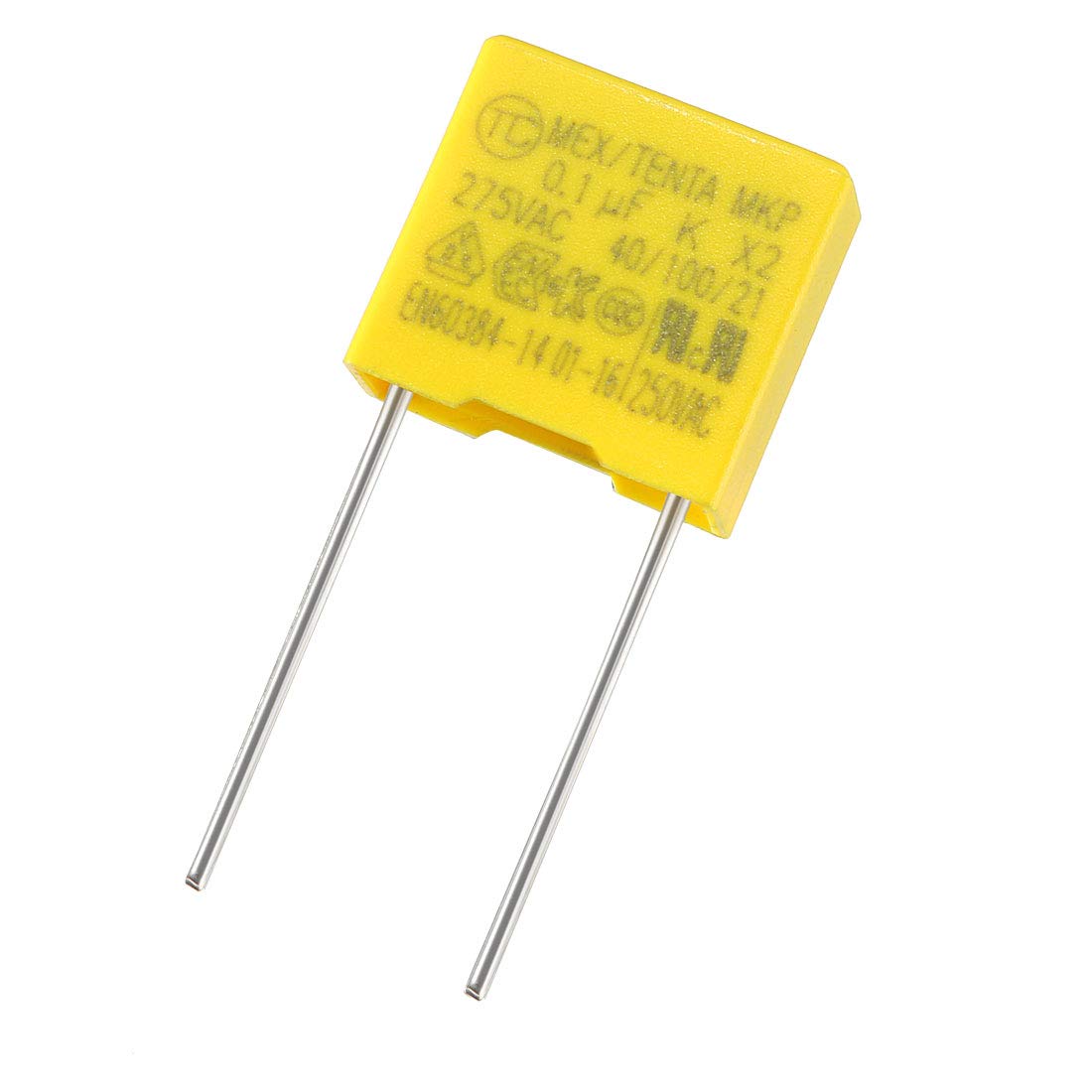 sourcing map condensateur X2 0.22uF 275V AC MKP 10 pcs jaune