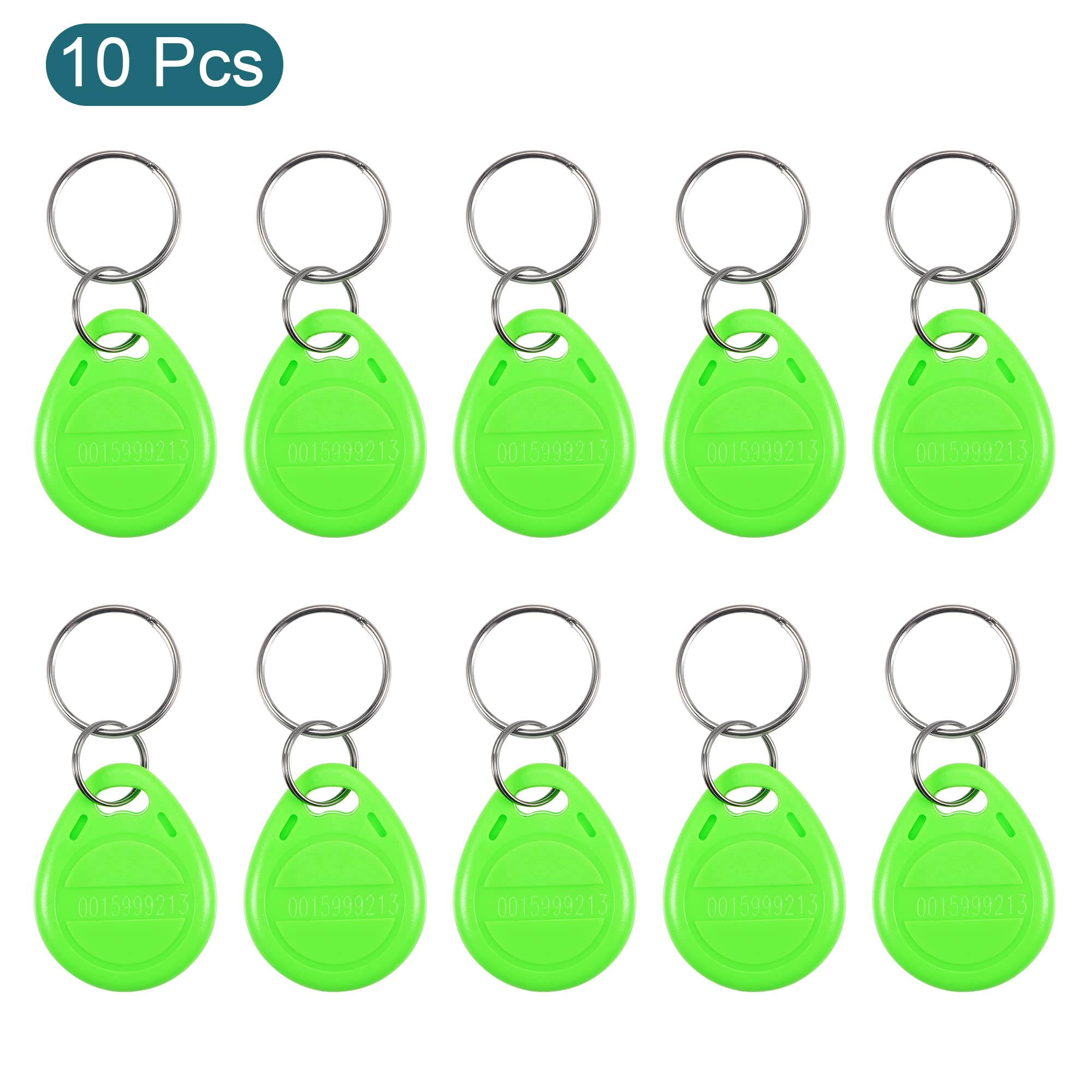 sourcingmap Electronics porte-clés RFID TK4100 vert lot de 10